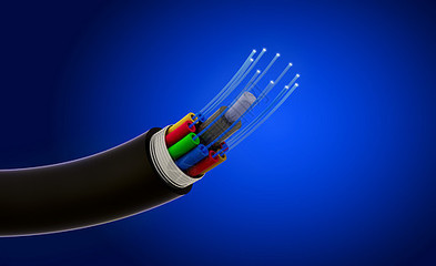 藍色科技光纖 連接未來世界的信息光纜